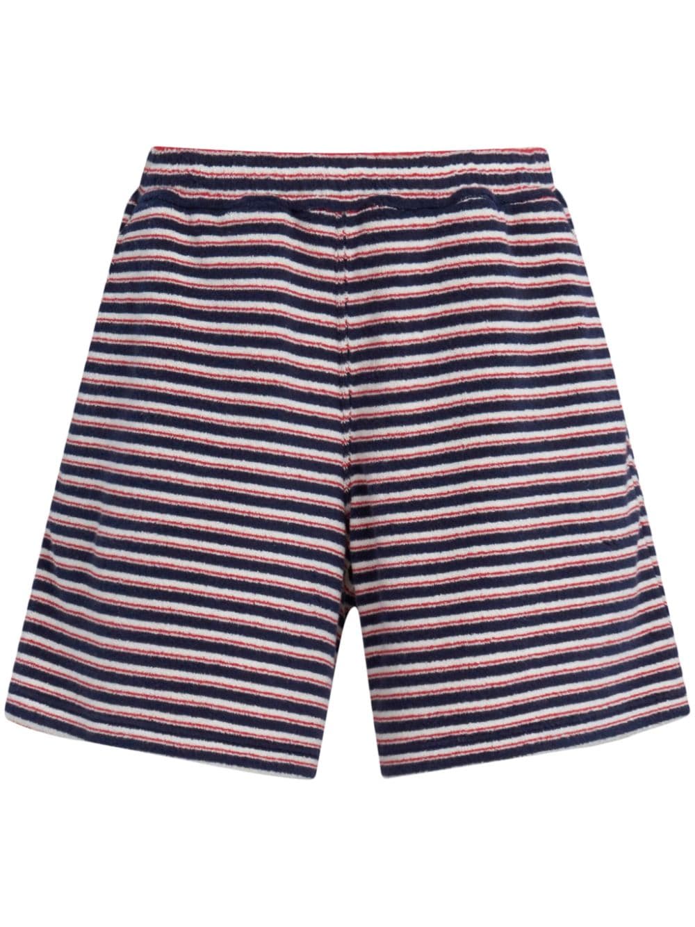 stripe-print slip-on shorts