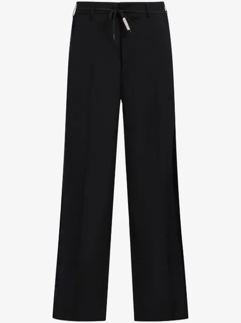 Marni pantalones con ribete de rayas de satén