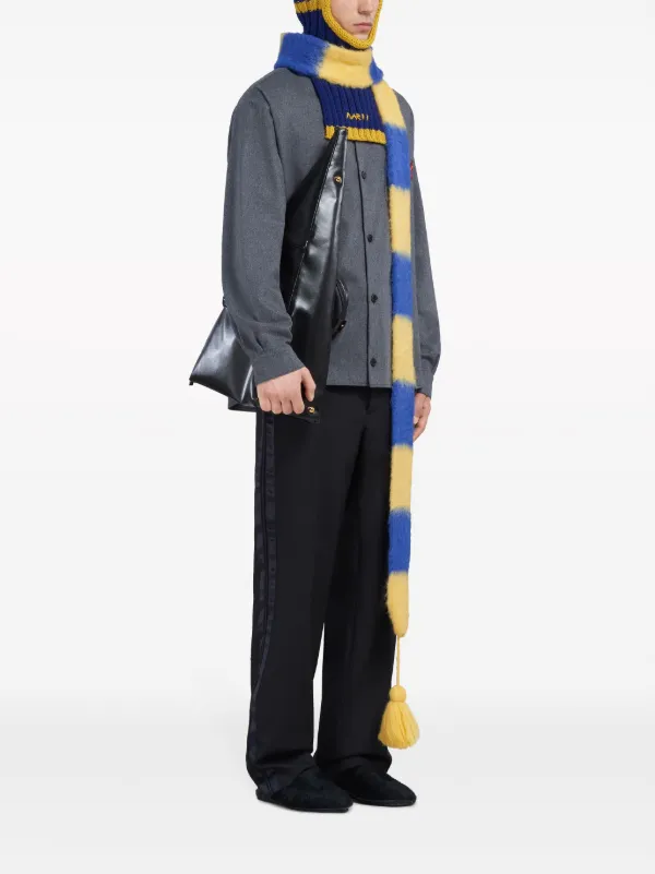 Marni サテンストライプ パンツ | ブラック | FARFETCH JP