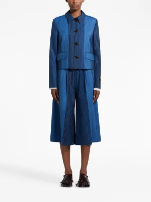 【送料&関税込】Marni Womans Single-breasted Blue Wool Blaze Marni single-breasted Wool Blazer | Blue | FARFETCH ID