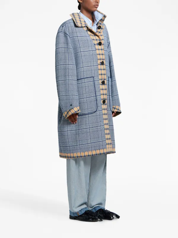 Marni Checked Reversible Long Coat - Farfetch