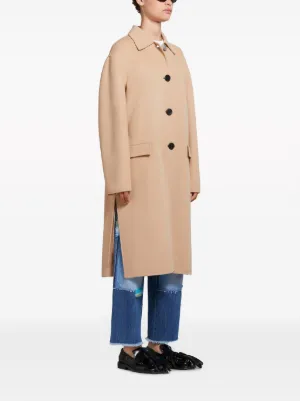 Marni カシミアブレンド ロングコート | ブラウン | FARFETCH JP