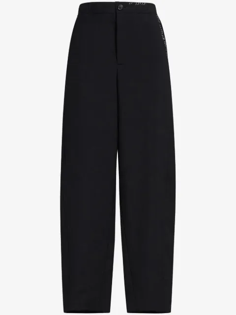 Marni pantalones tapered con logo bordado