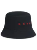 Marni logo-embroidered bucket hat - Black