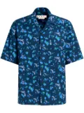 Marni graphic-print cotton shirt - Blue