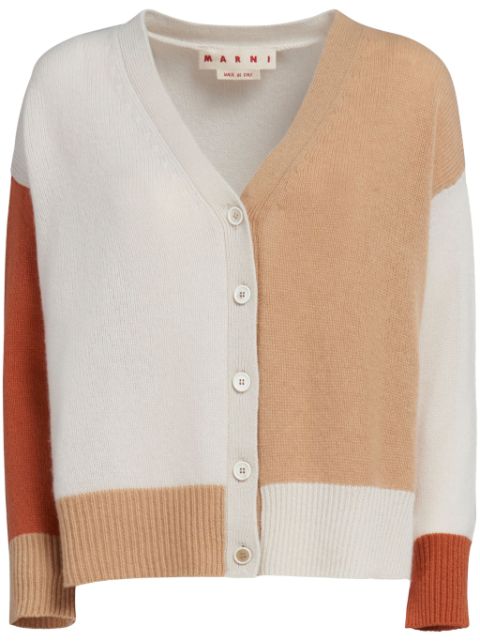 Marni colour-block cashmere cardigan Women