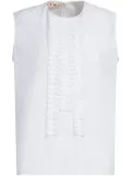 Marni box-pleated bib poplin shirt - White