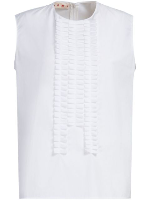 Marni box-pleated bib poplin shirt Women