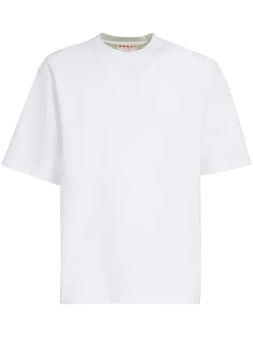 T-shirt en coton à patch logo - Marni - Modalova