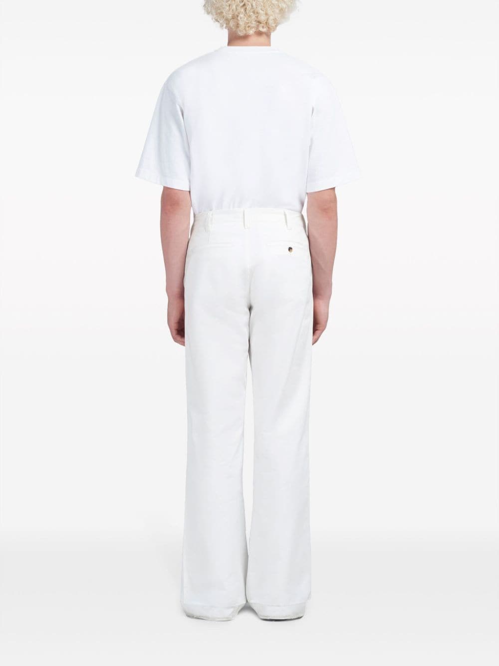 Shop Marni Mid-rise Wide-leg Jeans In White