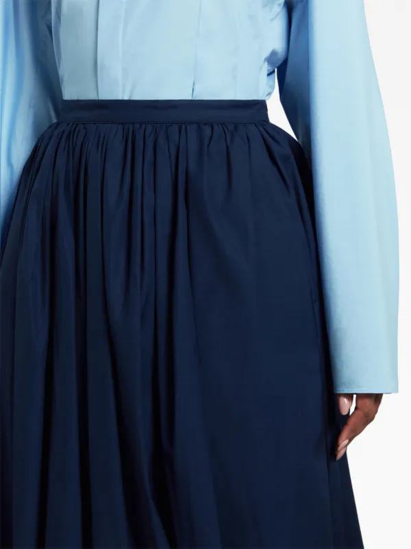 Marni puffball-hem Midi Skirt | Blue | FARFETCH