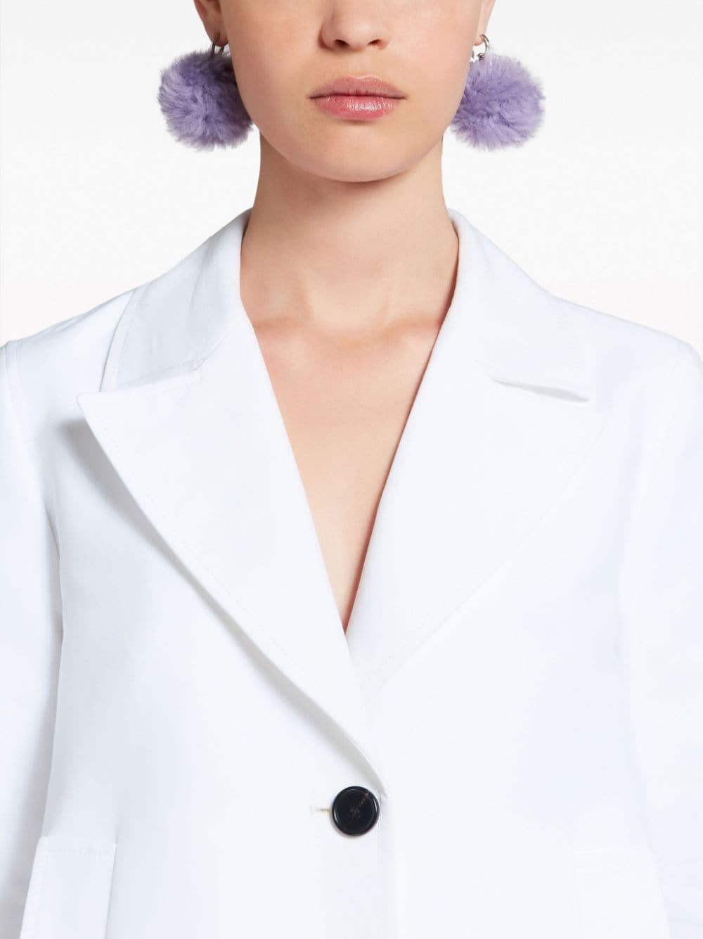 Shop Marni Single-breasted Cotton Blazer In White