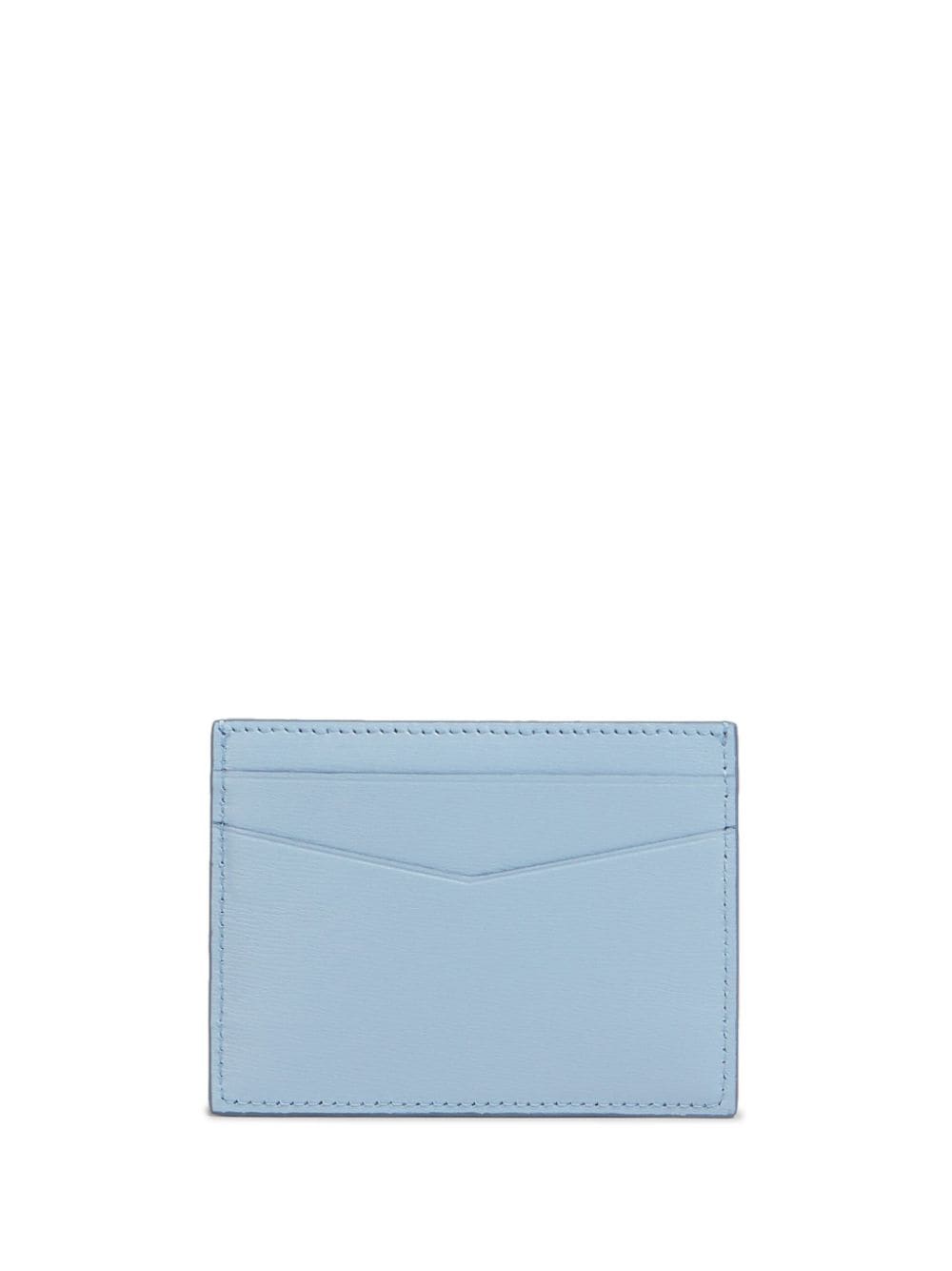 Shop Marni Logo-print Leather Cardholder In Blue