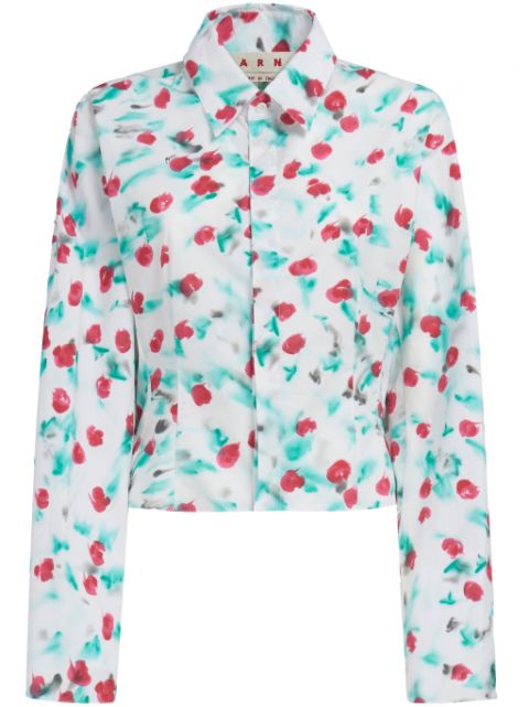 Marni floral-print cotton shirt Women