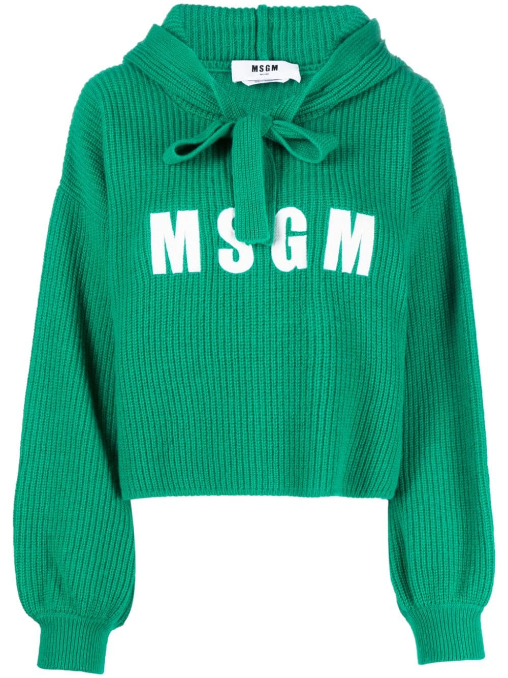 MSGM Hoodie met logopatch Groen