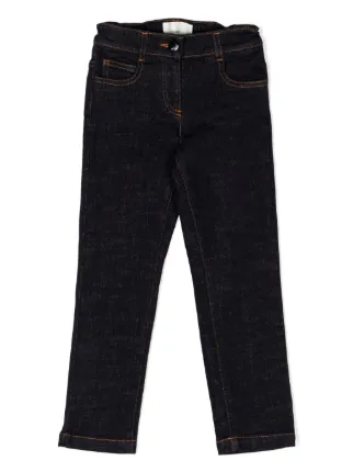 Fendi Kids FF logo-embroidered Jeans | Blue | FARFETCH