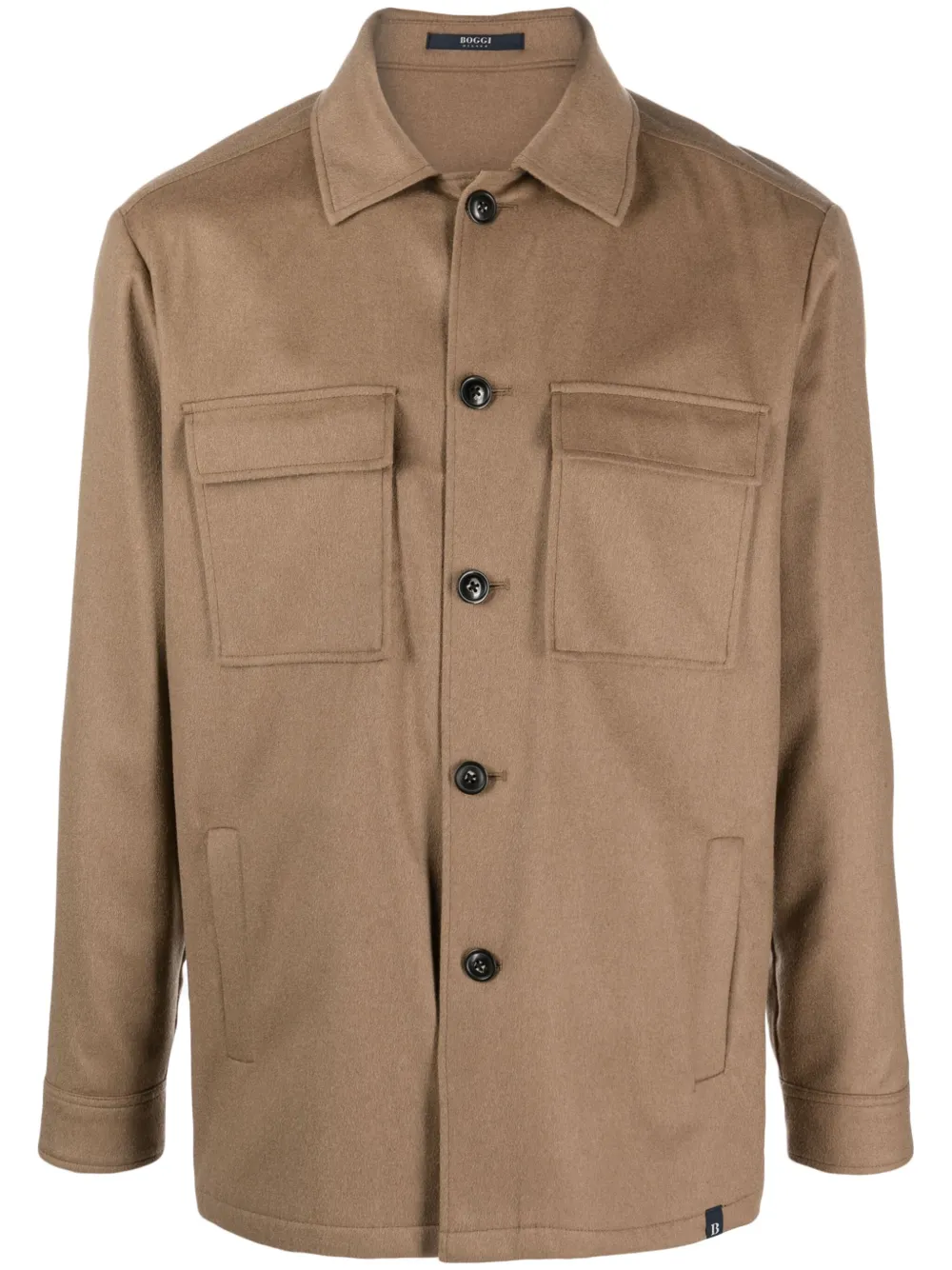 Boggi Milano Kasjmier shirtjack Bruin