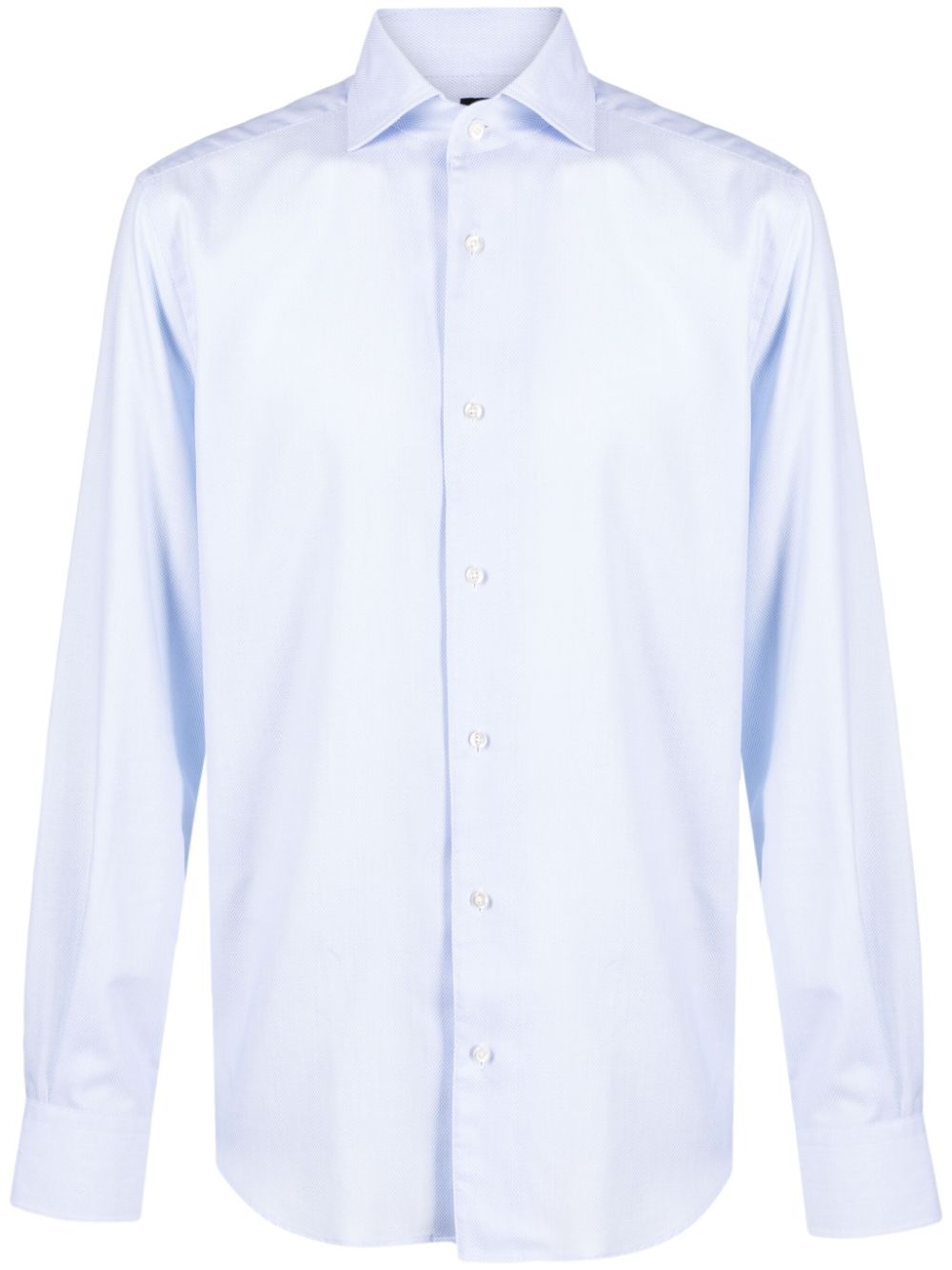 Boggi Milano Dobby Poplin Cotton Shirt - Farfetch