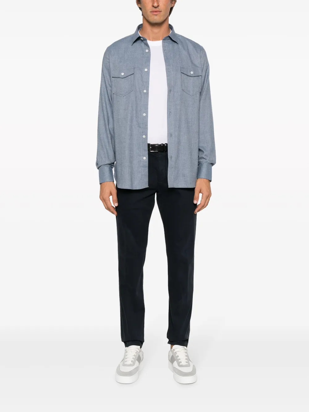 Boggi Milano long-sleeved cotton T-shirt | T-Shirts | Image 2