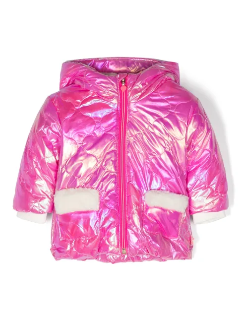 Billieblush iridescent-effect quilted jacket 