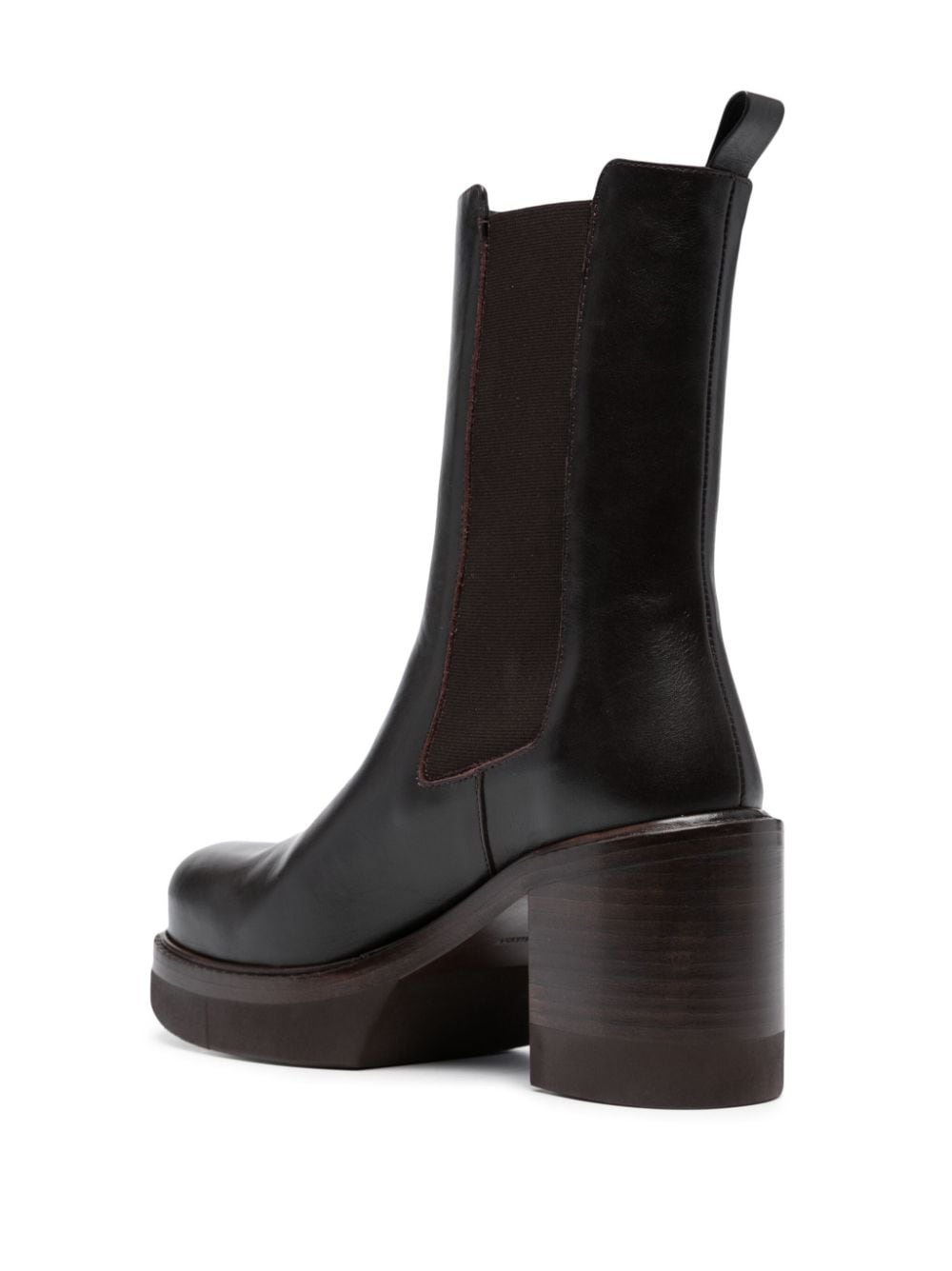 Shop Paloma Barceló Reece 80mm Leather Boots In Brown