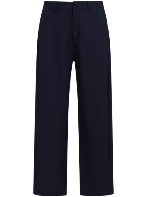 Marni logo-waistband virgin-wool trousers Men