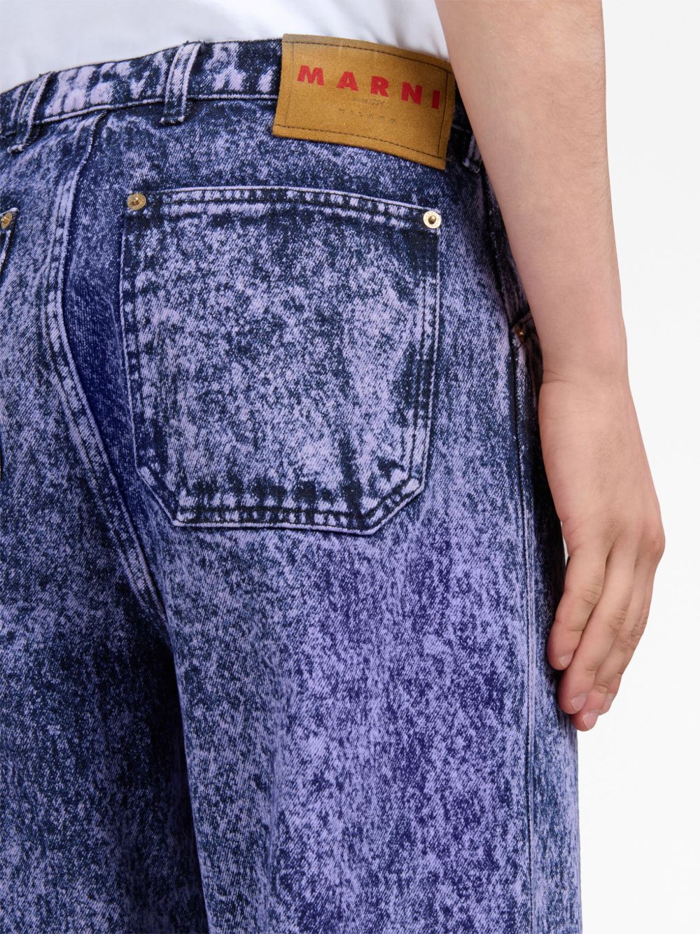 Shop Marni Stonewashed Mid-rise Straight-leg Jeans In Blue