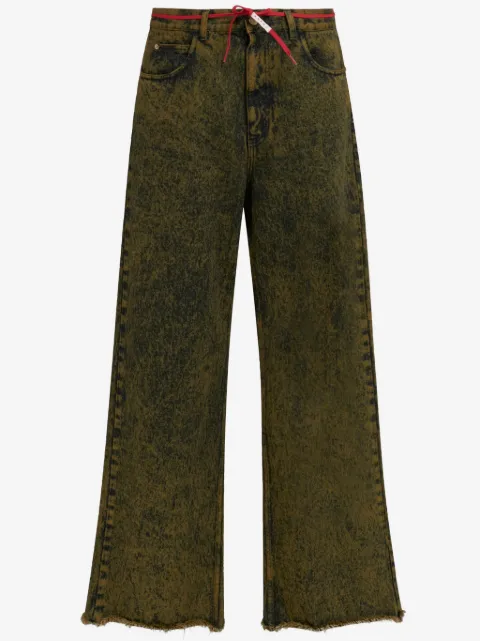 Marni marble-dyed wide-leg jeans