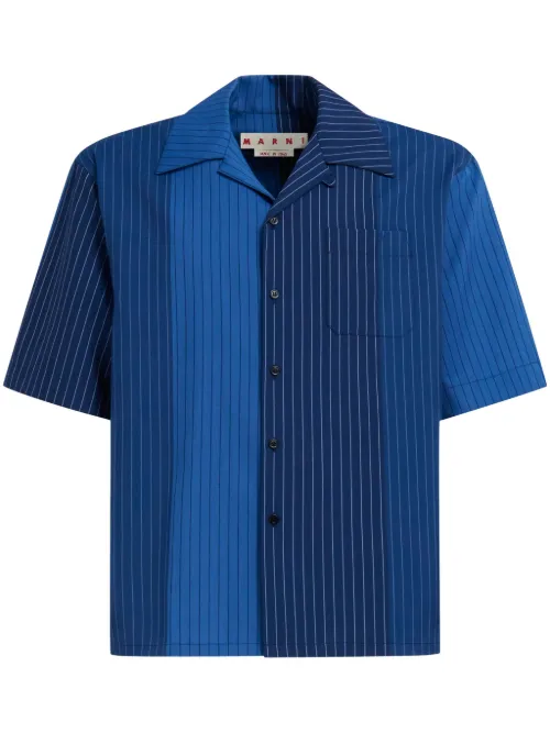 Chemise en laine vierge à rayures - Marni - Modalova