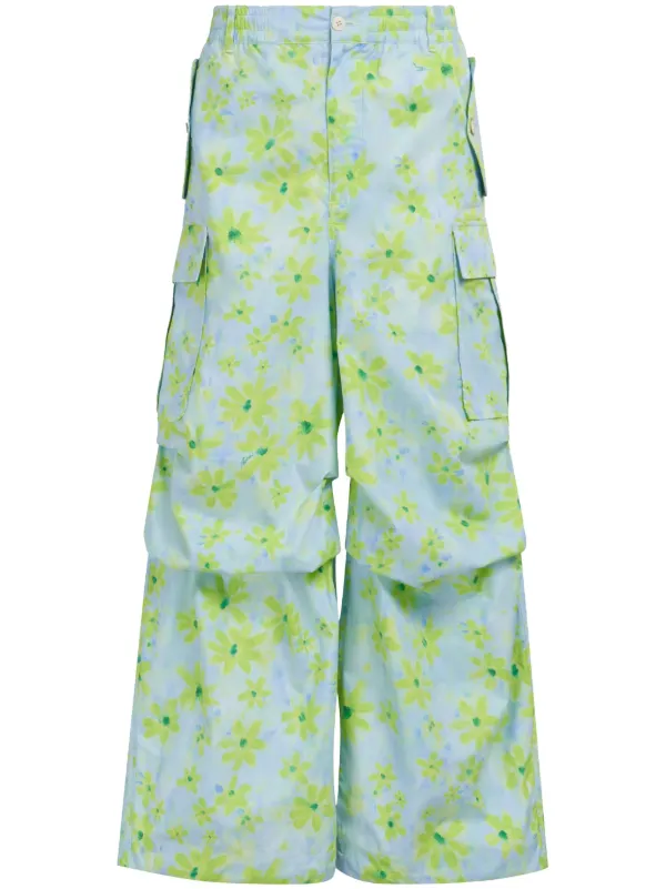 パンツ Marni Wide-Leg Floral Print Trousers With High Waist 21274052_51453928_600.jpg