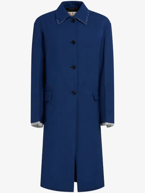 Marni contrasting-stitch single-breasted coat