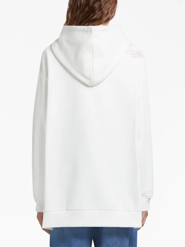 パーカー・フーディ Marni White Organic Cotton Hoodie With Logo White organic cotton hoodie with mini Marni print | Marni