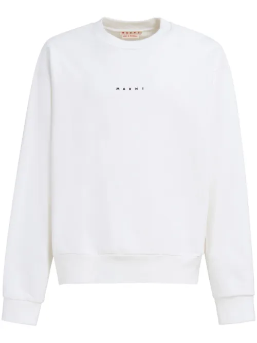 Sweat en coton à logo imprimé - Marni - Modalova