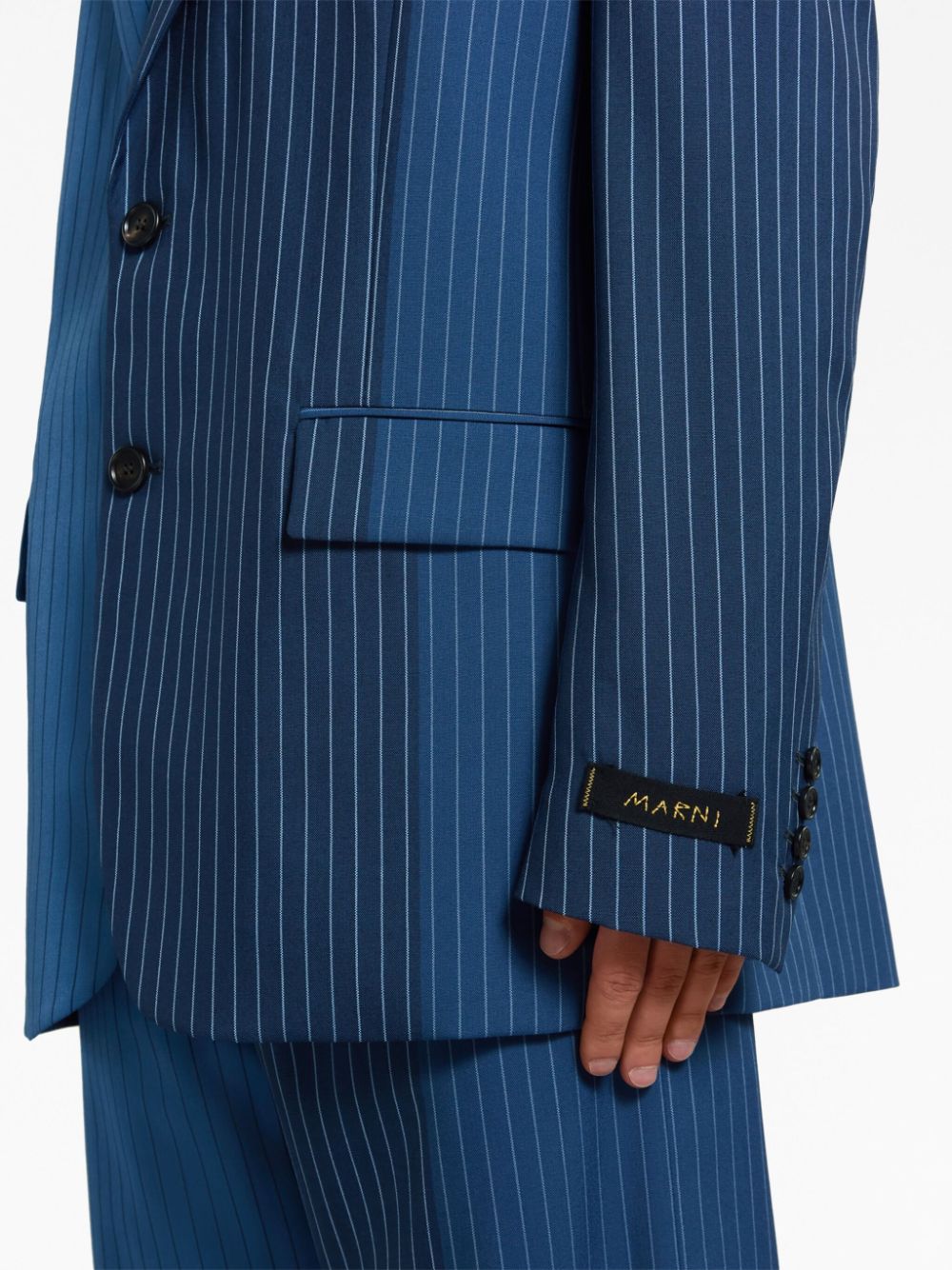 Marni two-tone pinstriped wool blazer Men