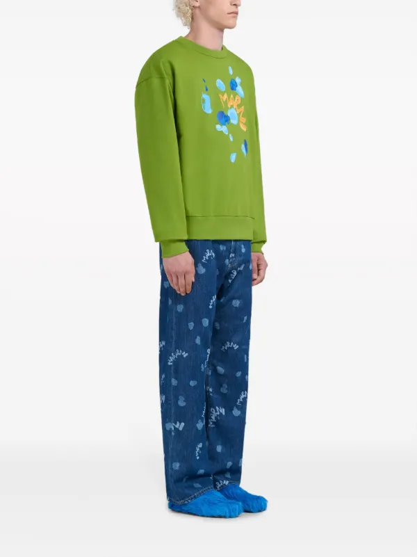 ☆MARNI☆ロゴ コットン スウェットシャツ ☆関税込☆MARNI☆ロゴ コットン スウェットシャツ☆INK (MARNI