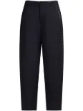 Marni logo-embroidered tapered trousers - Blue