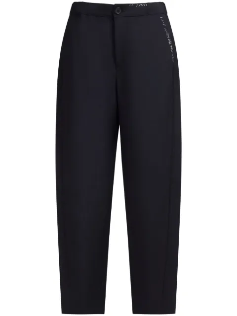 Marni logo-embroidered tapered trousers