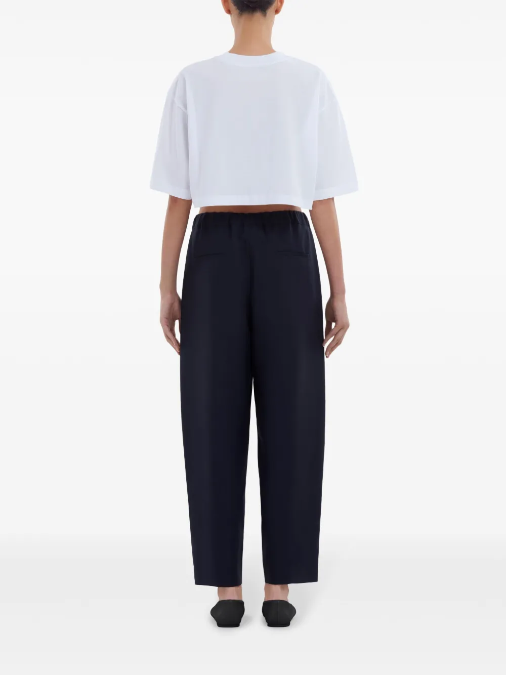 Marni Broek met geborduurd logo Blauw