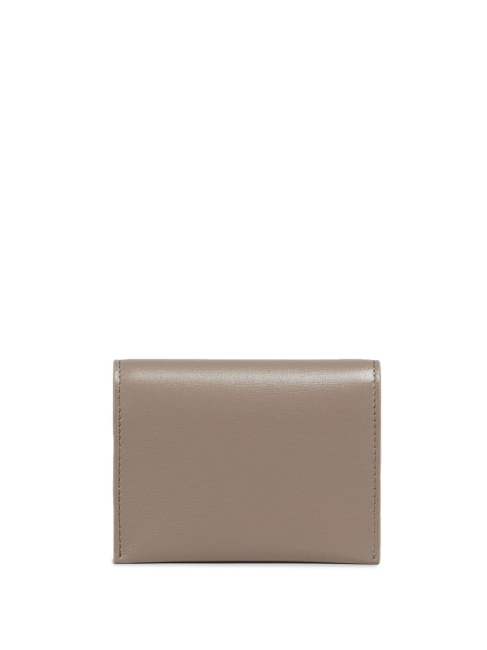 Shop Marni Logo-print Bi-fold Saffiano Cardholder In Grey