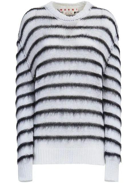 Marni striped open-knit jumper