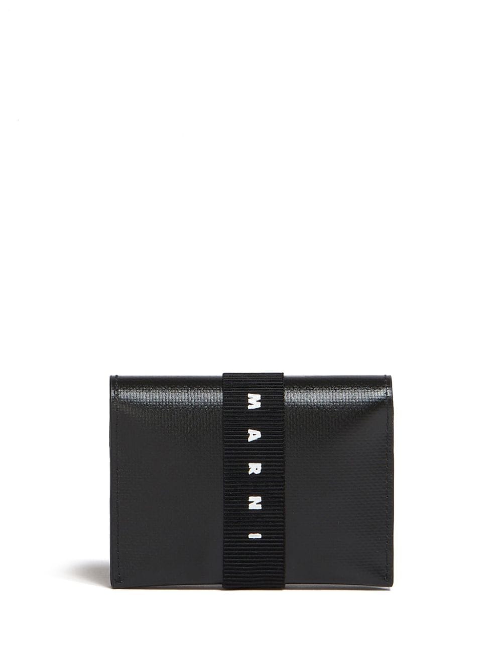 logo-print strap card holder