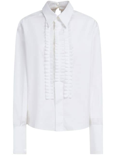 Marni pleat-detail cotton shirt