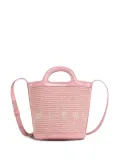 Marni mini Tropicalia woven bucket bag - Pink