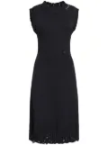 Marni distressed-effect knitted cotton dress - Black