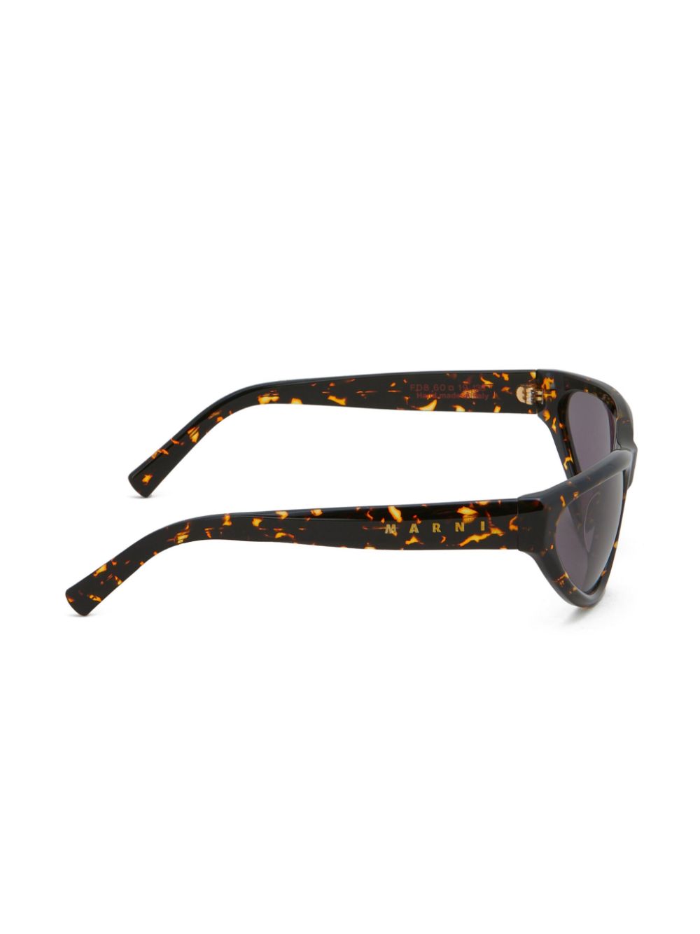 Shop Marni Mavericks Logo-print Sunglasses In Brown