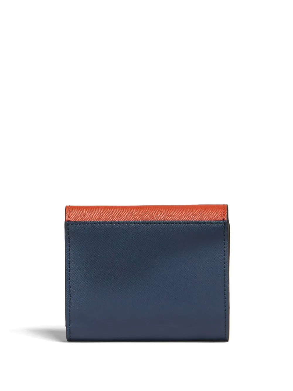 Shop Marni Tri-fold Leather Wallet In 蓝色