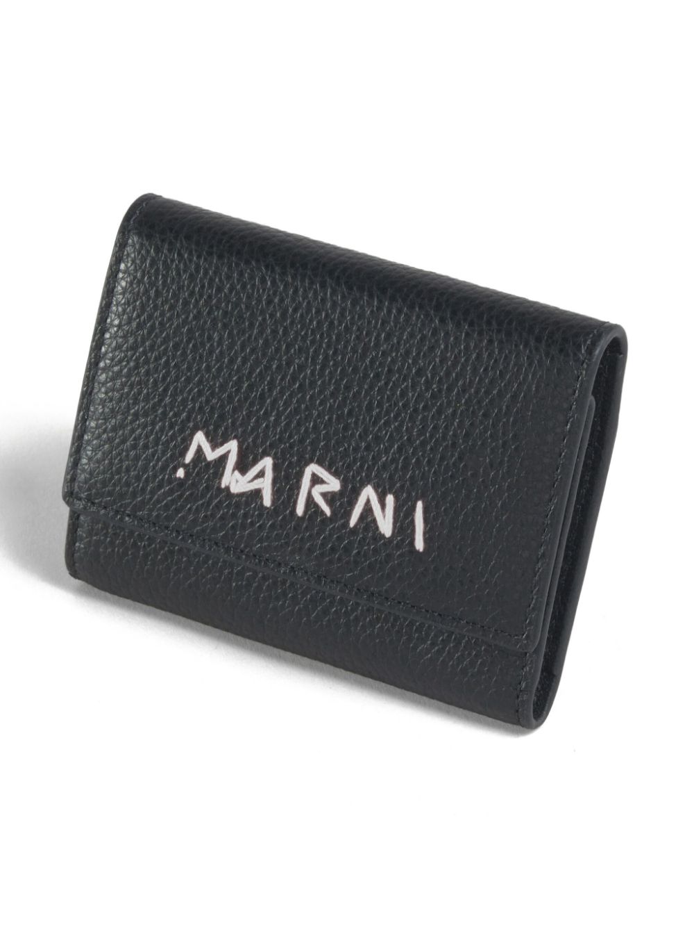 Marni logo-embroidered leather key holder Men