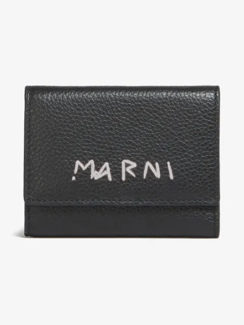 Marni leather key holder with mending-embroidery