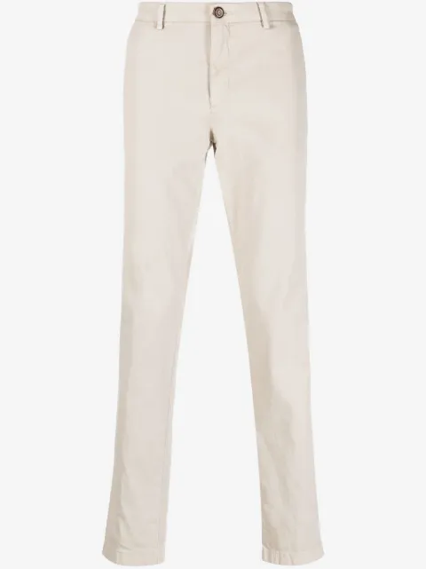 Boggi Milano straight-leg stretch-cotton chino trousers