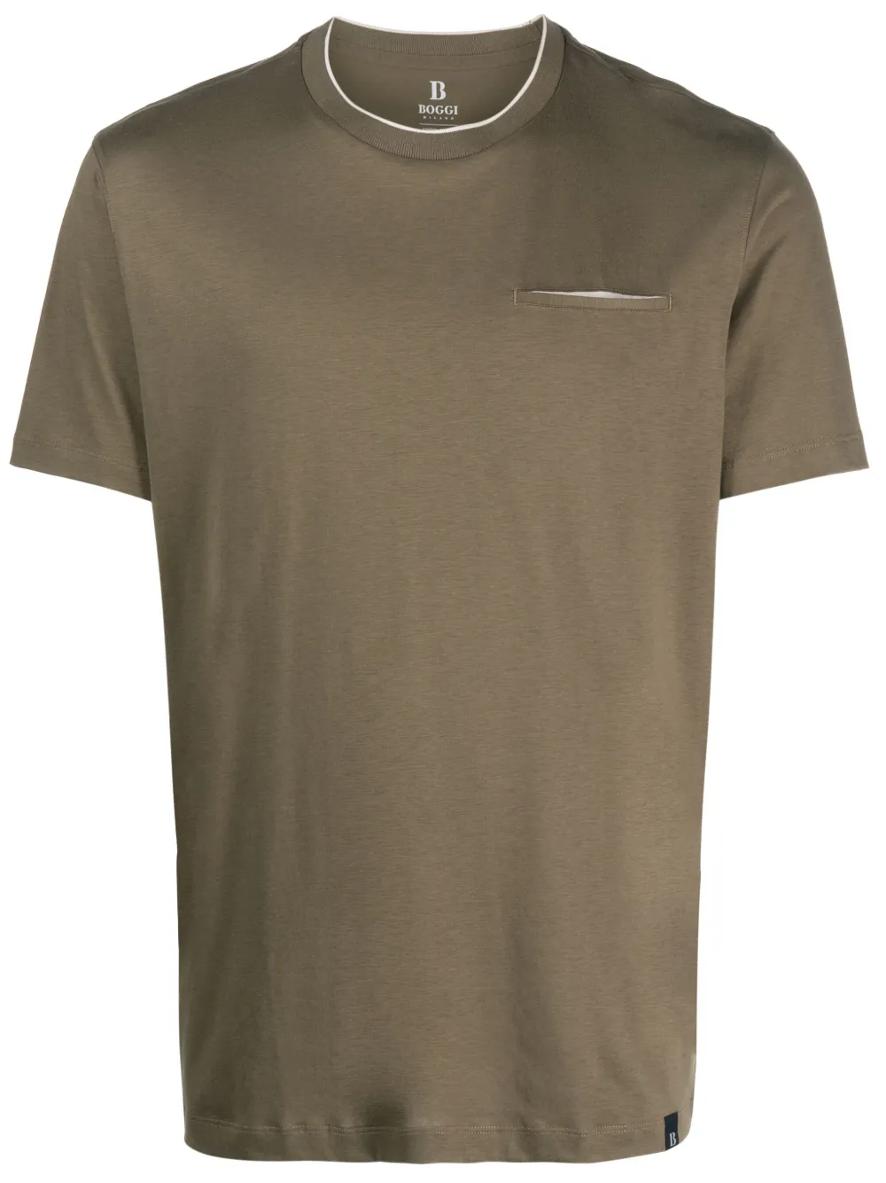 Boggi Milano T-shirt van katoenmix Groen